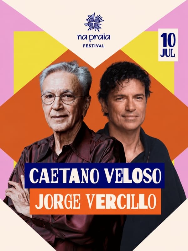 Caetano Veloso e Jorge Vercillo - Na Praia Festival - Ingressos